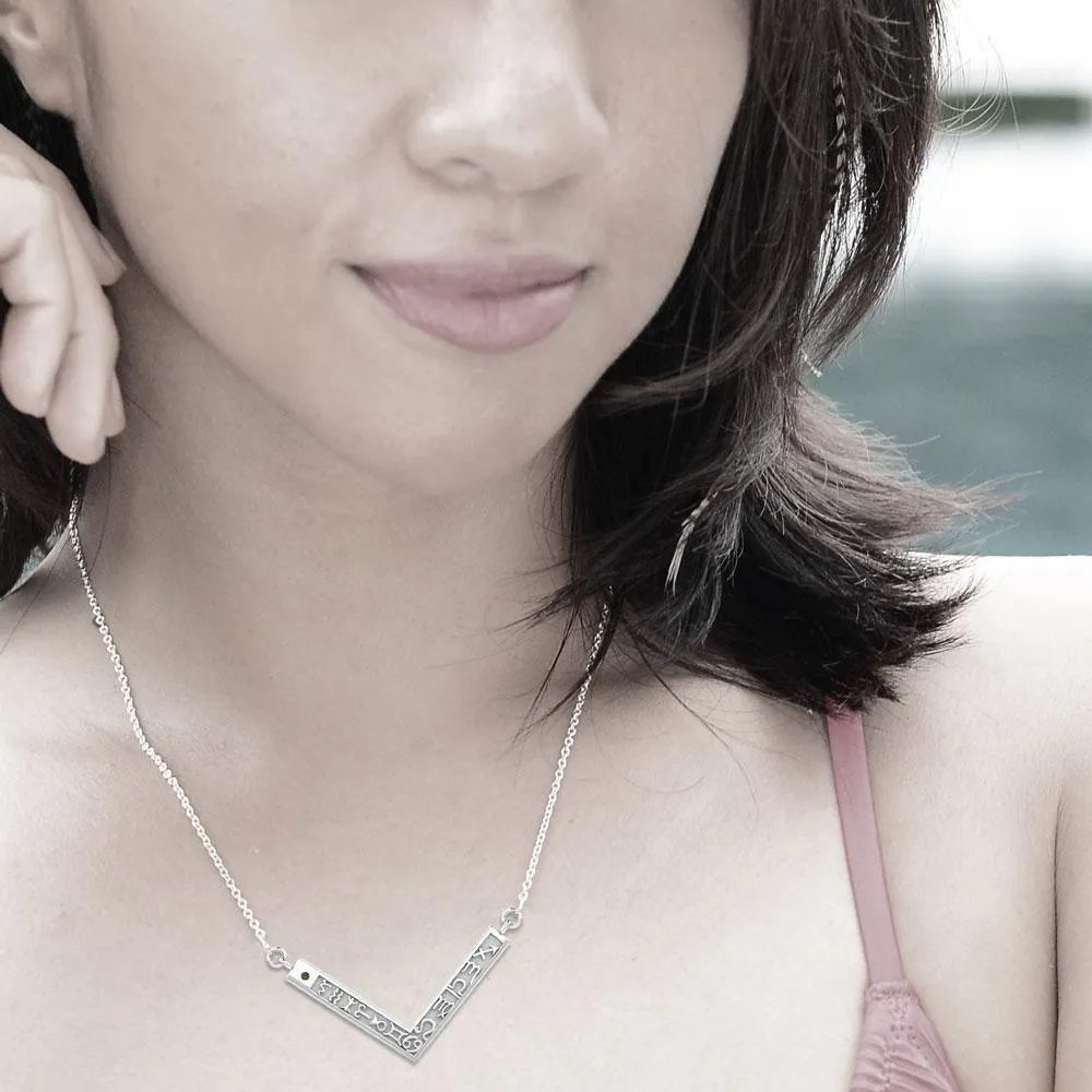 12 Zodiac Symbols Silver Necklace with round Birthstone of your choice TNC462