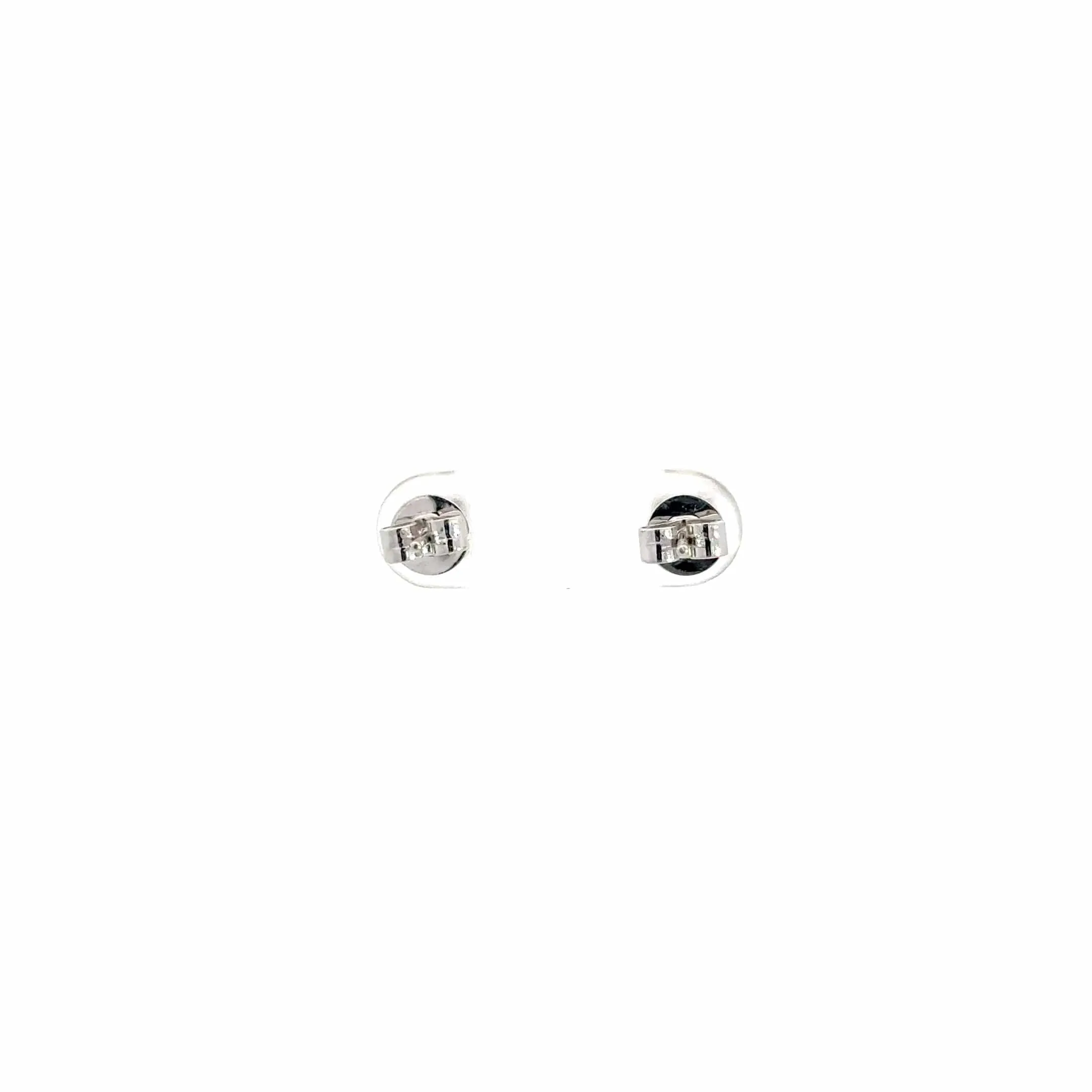 14k Classic White Gold Diamond Earrings