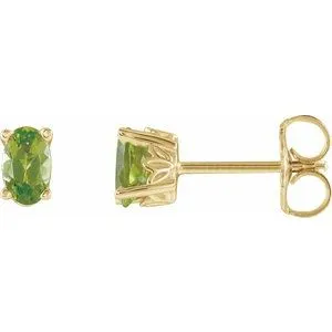 14K White Natural Mozambique Garnet Earrings