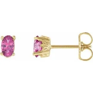 14K White Natural Mozambique Garnet Earrings
