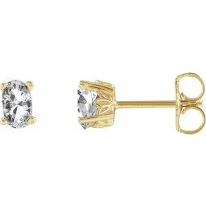 14K White Natural Mozambique Garnet Earrings