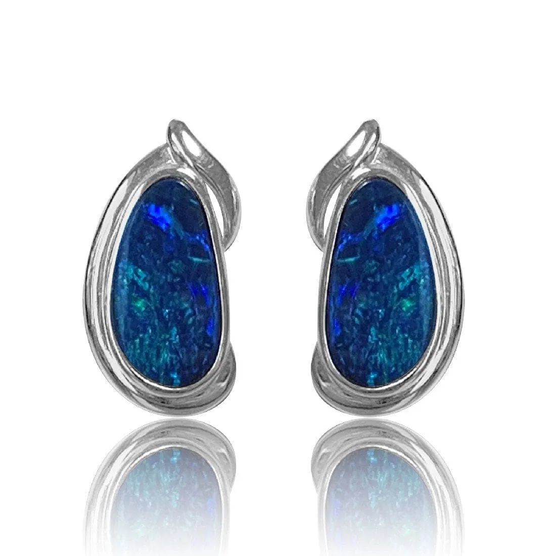 14kt White Gold Opal earrings