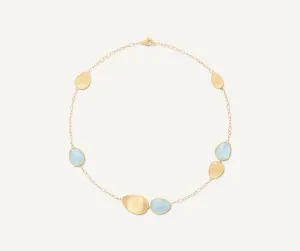 18K Yellow Gold Aquamarine Necklace