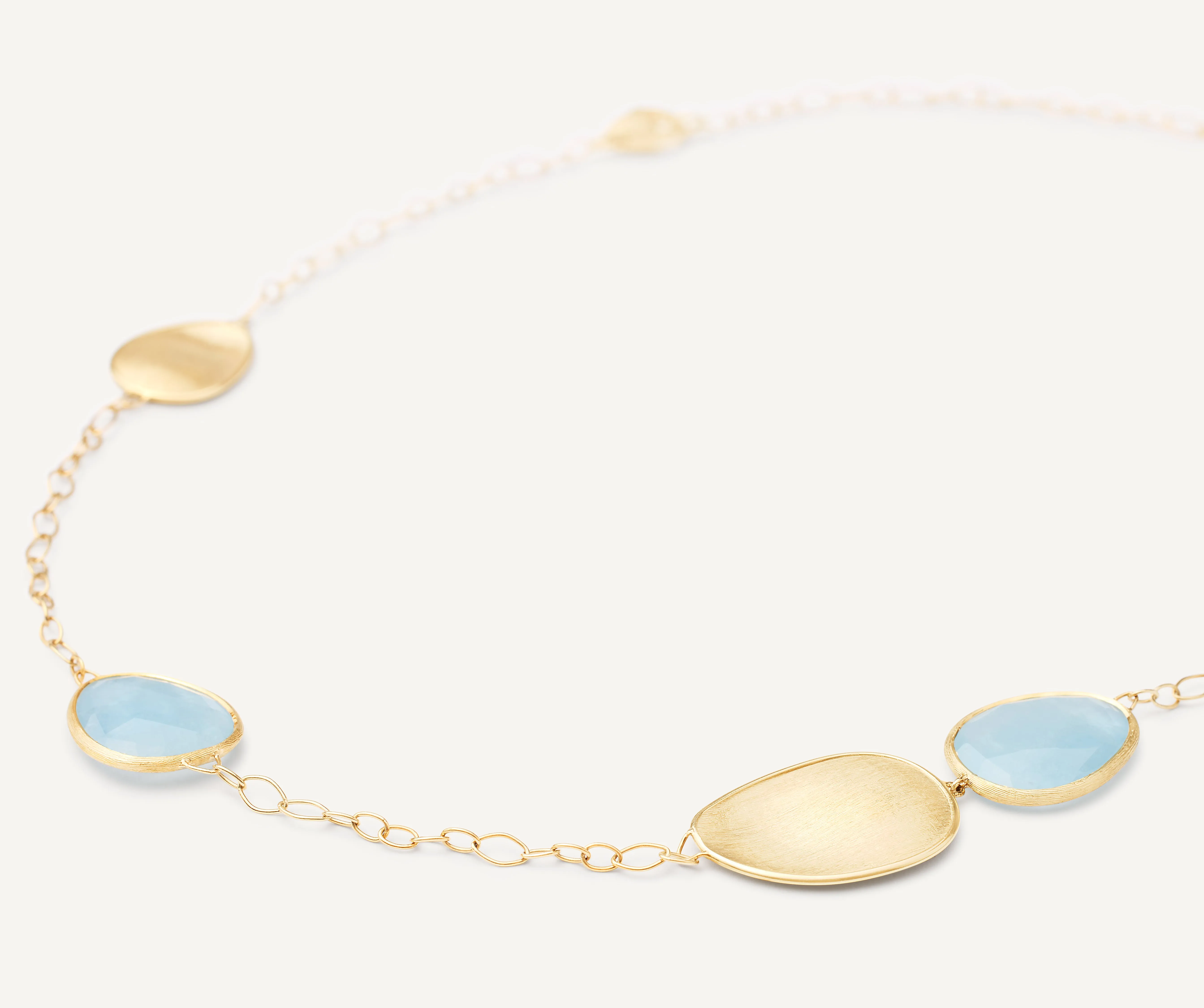 18K Yellow Gold Aquamarine Necklace