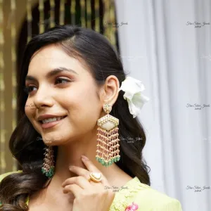925 Silver Samta polki Earrings