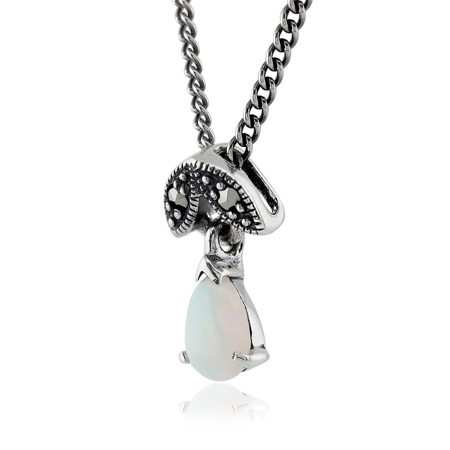 925er Sterlingsilber Opal 18zoll Halskette