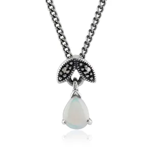 925er Sterlingsilber Opal 18zoll Halskette