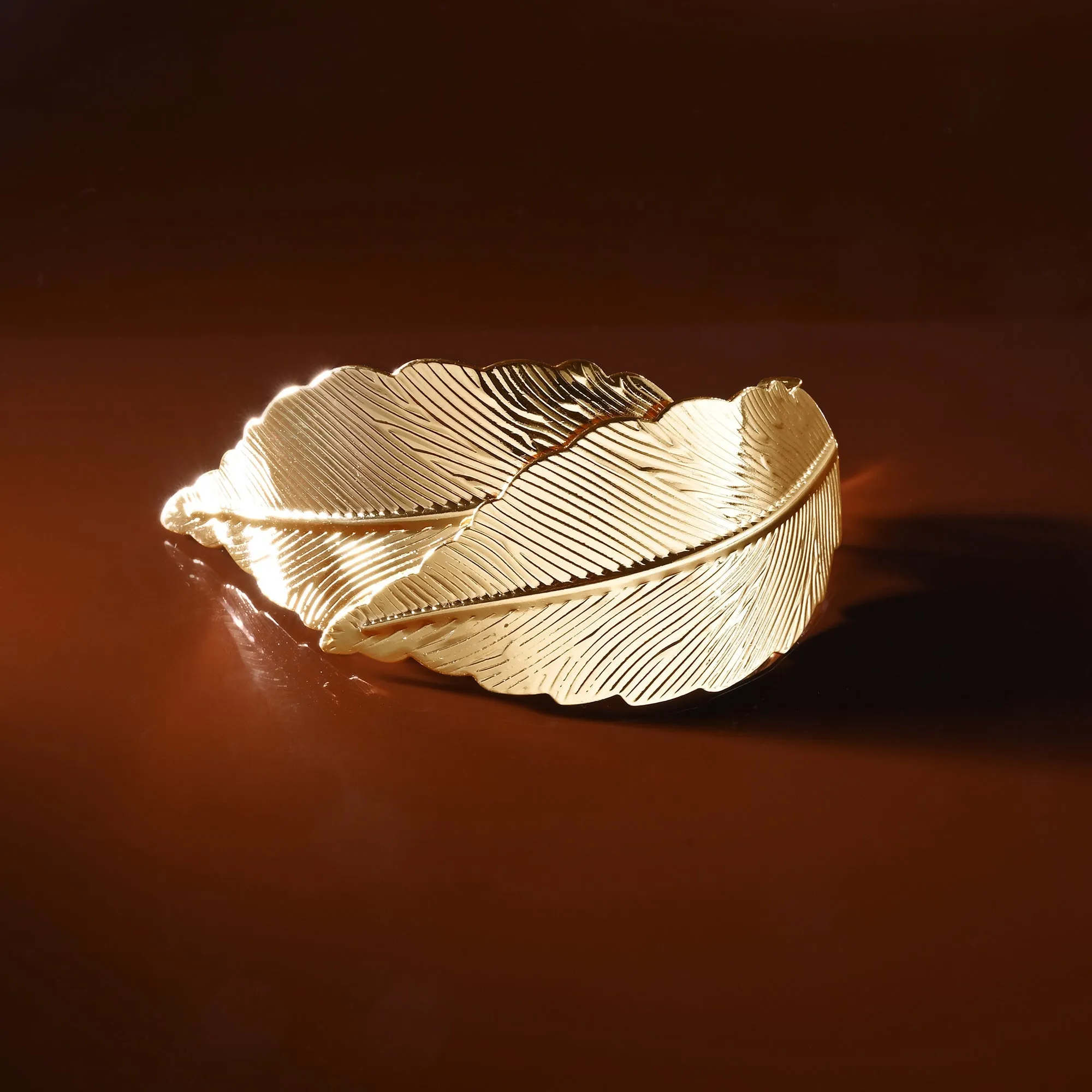 Accessorize London Rose Gold Hair Layered Leaf Barrette