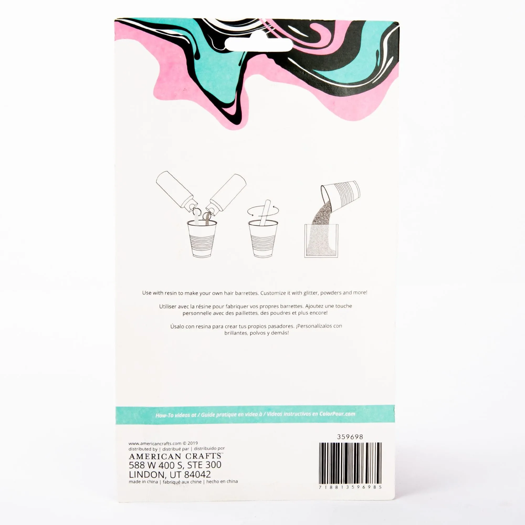 American Crafts Color Pour Resin Mold-Barrette