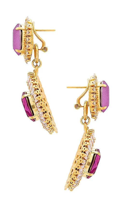 Anton Heunis Fuchsia Spectrum Oval Disc Chandelier in Fuchsia