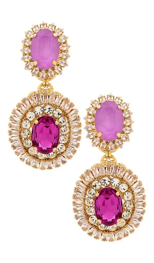 Anton Heunis Fuchsia Spectrum Oval Disc Chandelier in Fuchsia
