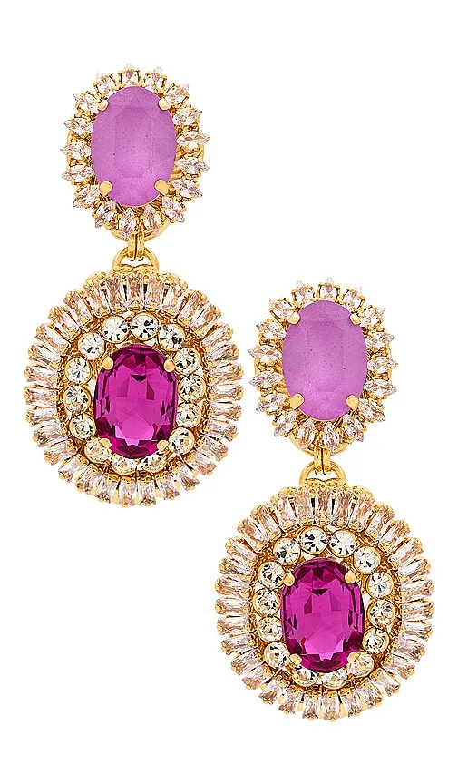 Anton Heunis Fuchsia Spectrum Oval Disc Chandelier in Fuchsia