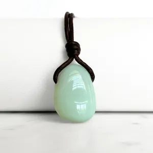 Aquamarine Drop Gemstone Pendant - Oceanic Serenity