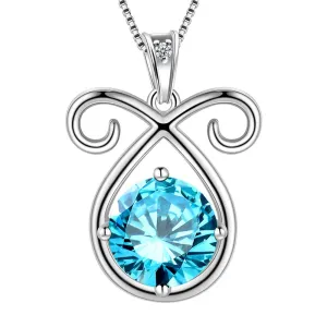 Aries Zodiac Necklace March Birthstone Pendant Women Girls Jewelry Birthday Gift Women Girls Jewelry Birthday Gift