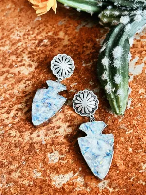 Arrowhead Gemstone Post Earrings
