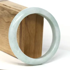 Baikalla Natural Burmese Light Green Jadeite Jade Bangle Bracelet (62.21mm) #T301