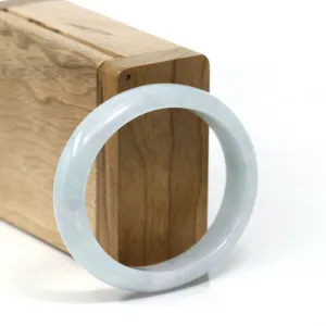 Baikalla™ Oval Genuine Jadeite Jade Green Bangle Bracelet (57mm) #T255