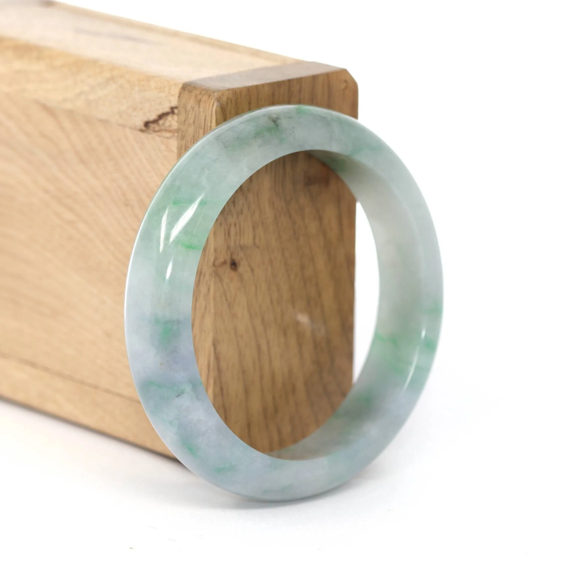 Baikalla "Classic Bangle" Blue Green Natural Burmese Jadeite Jade Bangle (52.61mm) #245