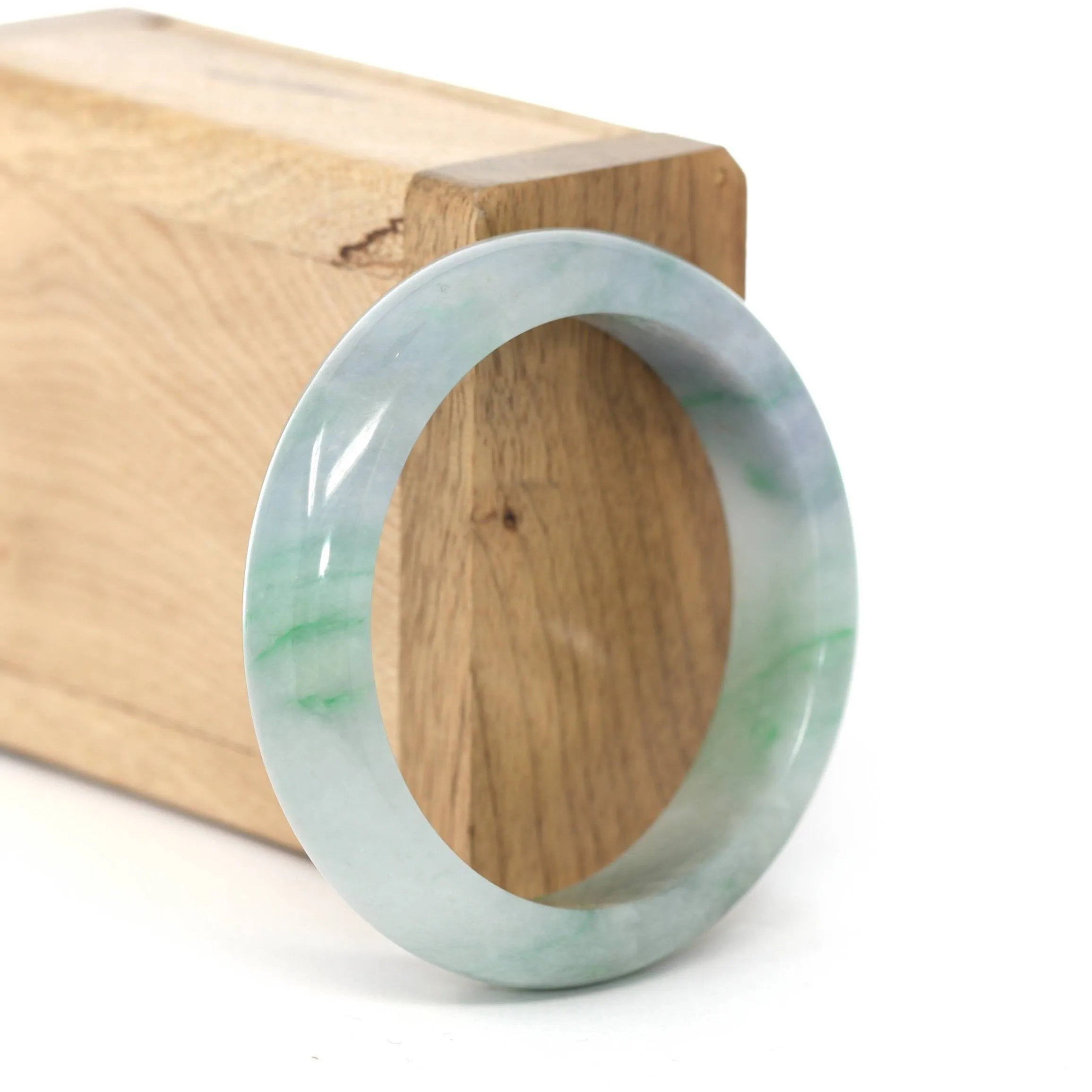 Baikalla "Classic Bangle" Blue Green Natural Burmese Jadeite Jade Bangle (52.61mm) #245