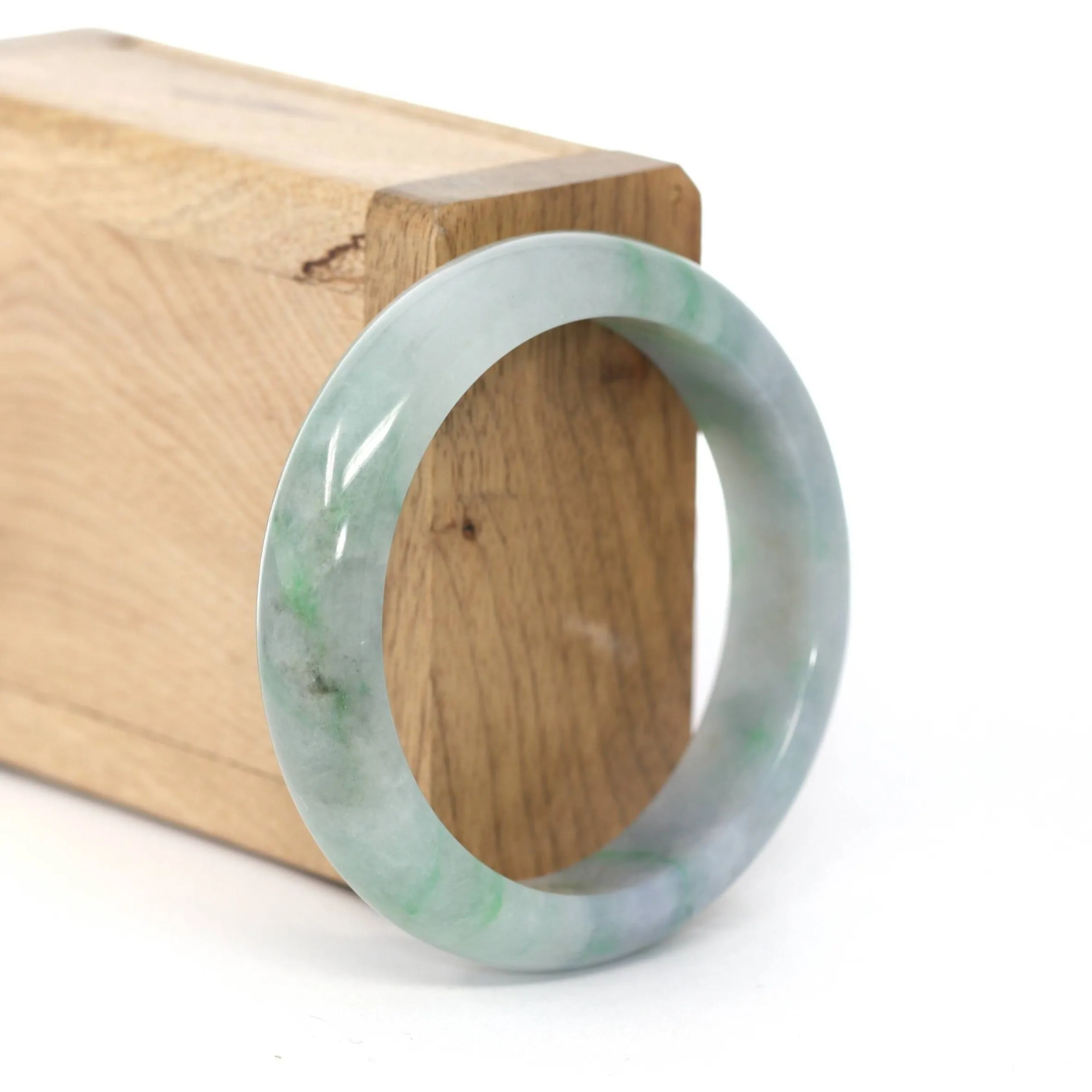 Baikalla "Classic Bangle" Blue Green Natural Burmese Jadeite Jade Bangle (52.61mm) #245