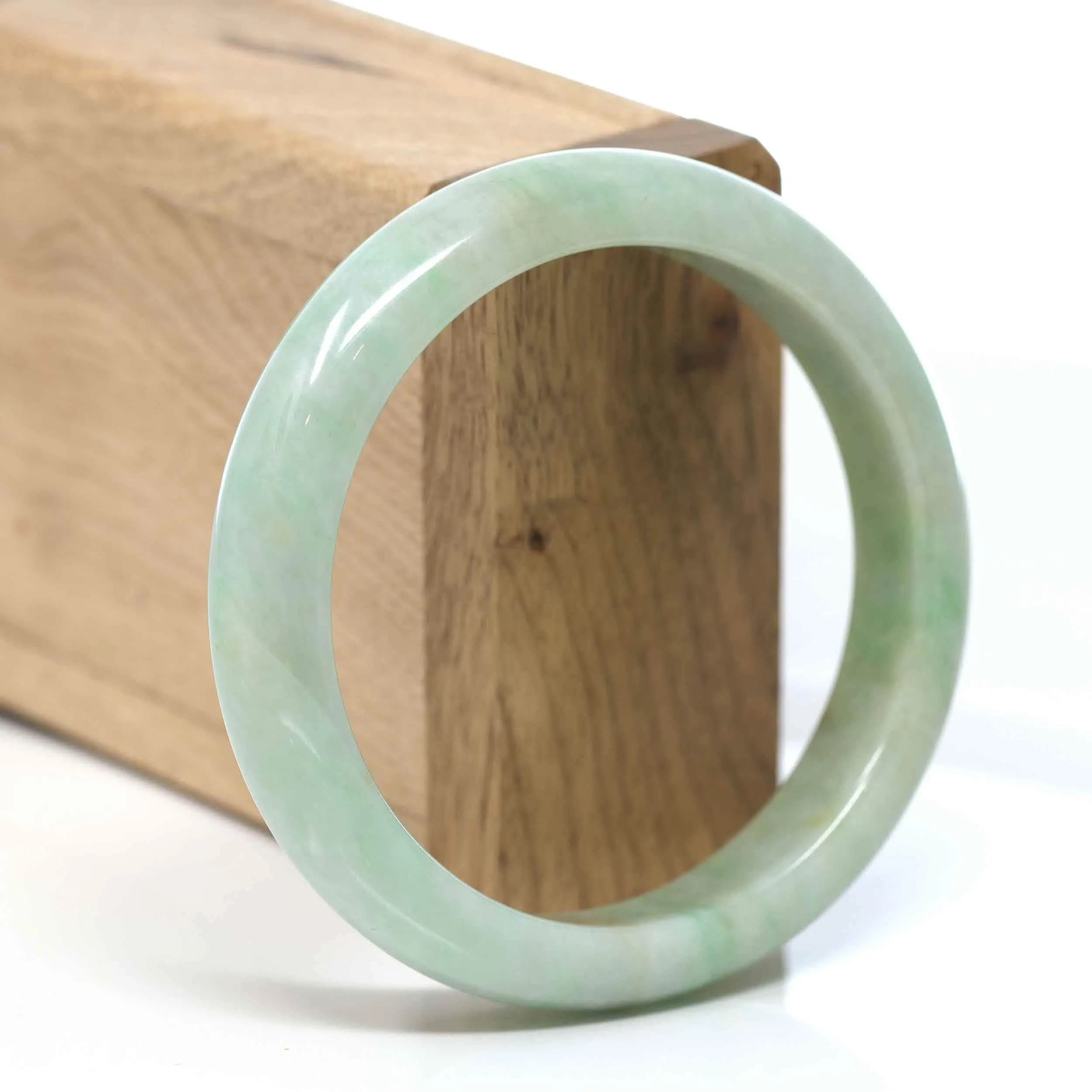 Baikalla "Classic Bangle" Blue Green Natural Burmese Jadeite Jade Bangle ( 57.53 mm )#301