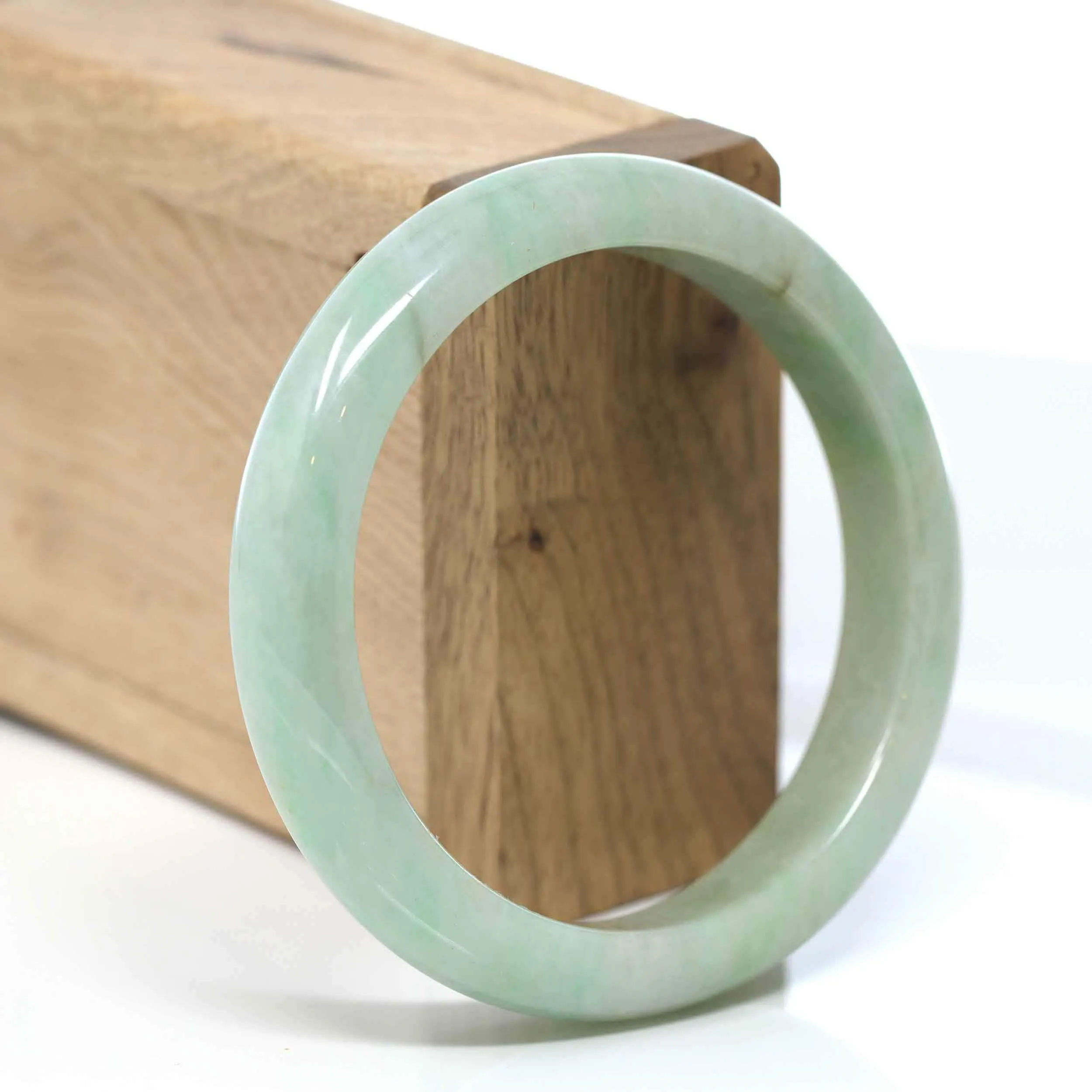 Baikalla "Classic Bangle" Blue Green Natural Burmese Jadeite Jade Bangle ( 57.53 mm )#301
