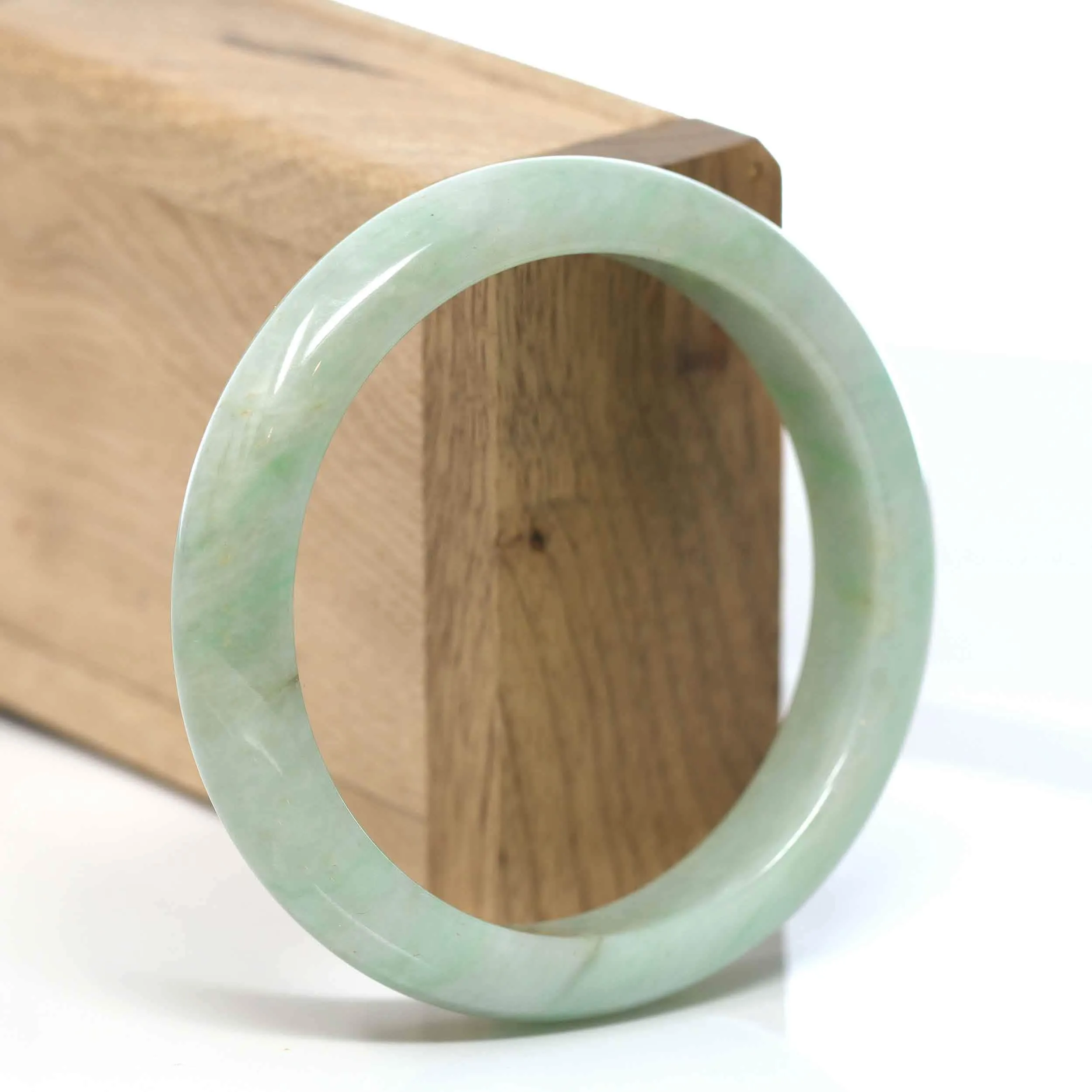 Baikalla "Classic Bangle" Blue Green Natural Burmese Jadeite Jade Bangle ( 57.53 mm )#301