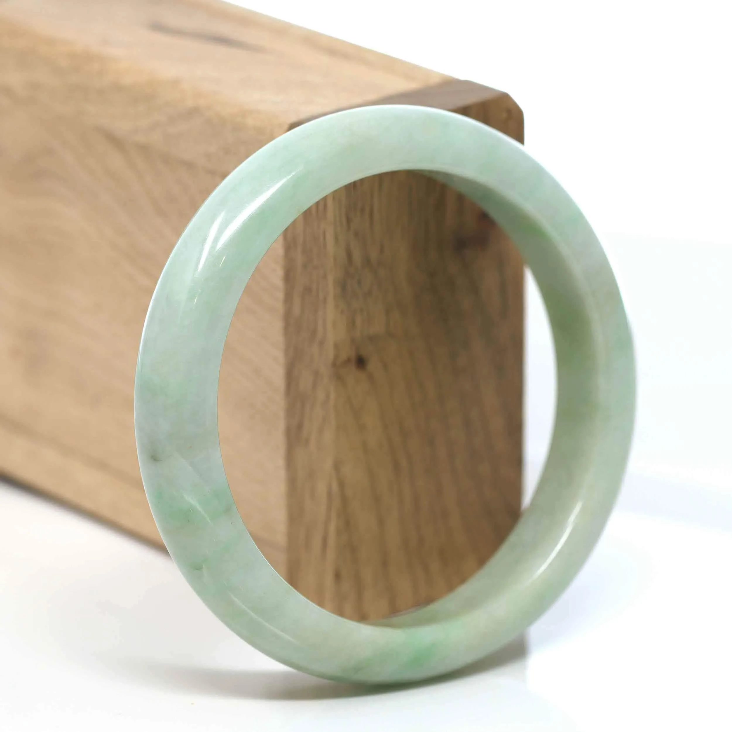 Baikalla "Classic Bangle" Blue Green Natural Burmese Jadeite Jade Bangle ( 57.53 mm )#301