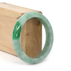 Baikalla "Classic Bangle" Forest Green Natural Burmese Jadeite Jade Bangle ( 58.27mm ) #439
