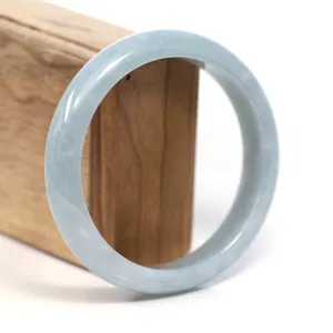 Baikalla™ "Classic Bangle" Genuine Burmese Green Jadeite Jade Bangle Bracelet (62.58mm) #T206