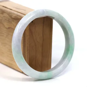 Baikalla™ "Classic Bangle" Genuine Burmese Green Jadeite Jade Bangle Bracelet (62.71mm) #T228