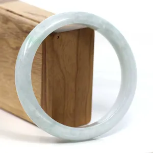 Baikalla™ "Classic Bangle" Genuine Burmese Green Jadeite Jade Bangle Bracelet (62.71mm) #T231