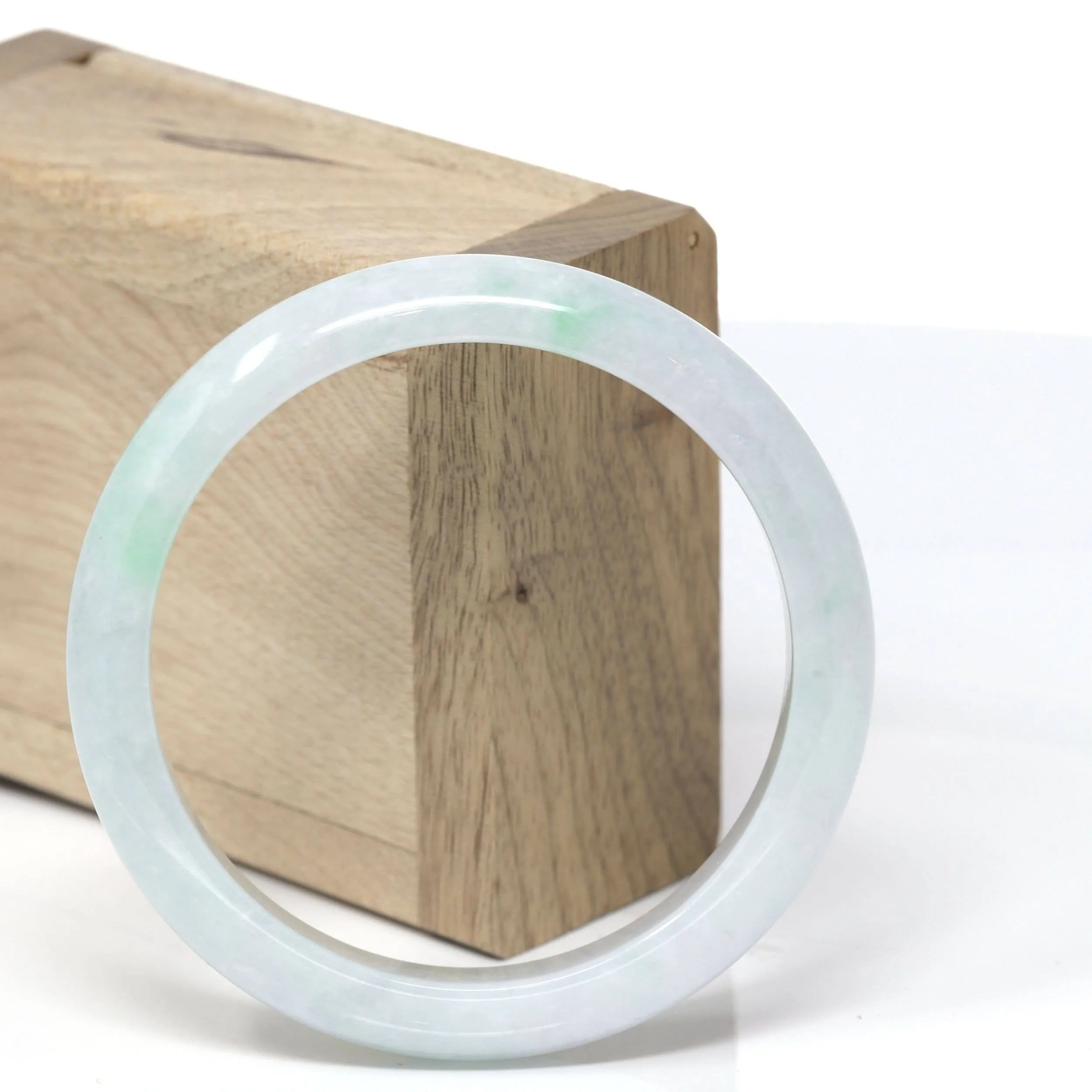 Baikalla™ "Classic Bangle" Genuine Burmese High Quality Jadeite Jade Bangle Bracelet (58.1mm)#148
