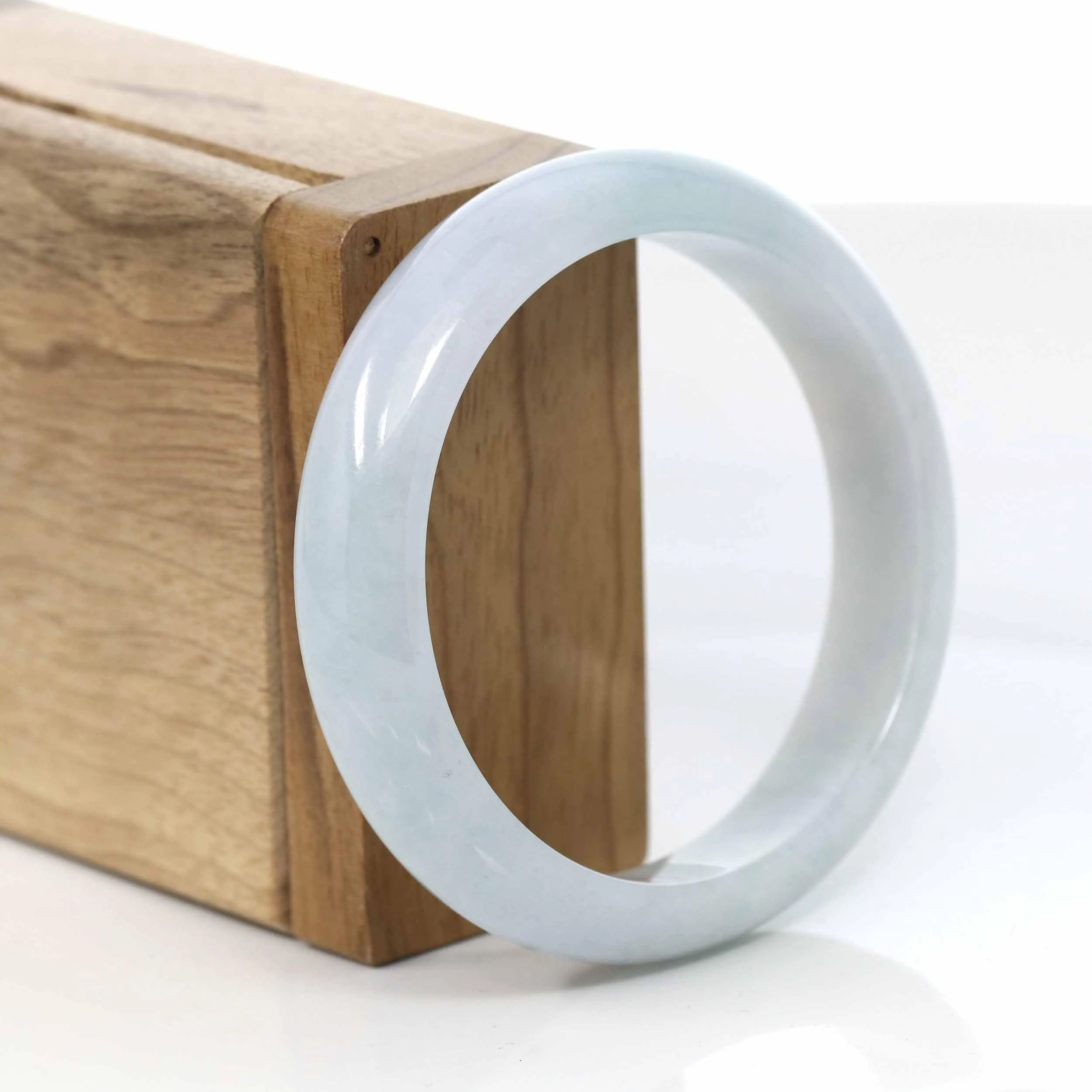 Baikalla™ "Classic Bangle" Genuine Burmese Jadeite Jade Bangle Bracelet (55.51mm) #410