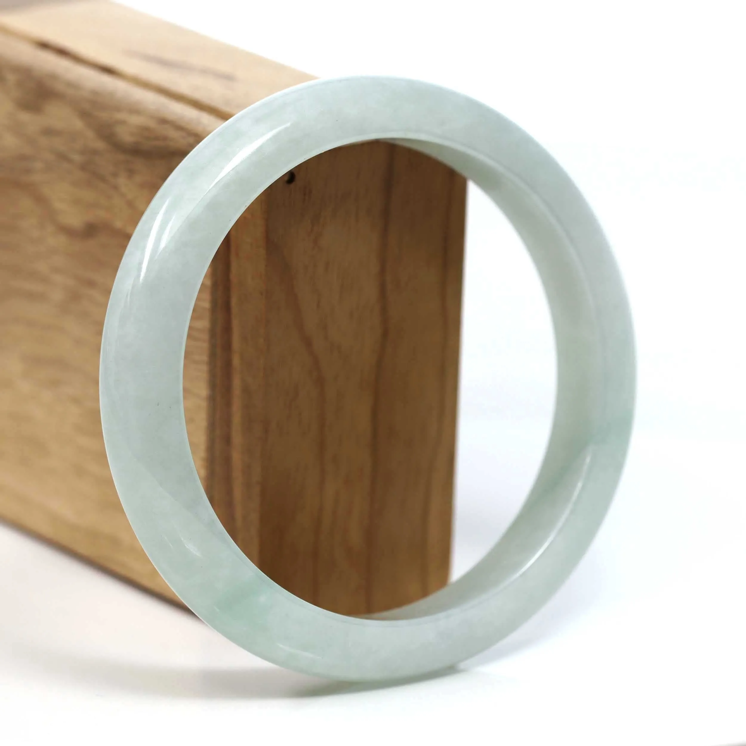 Baikalla™ "Classic Bangle" Genuine Burmese Jadeite Jade Bangle Bracelet (62.28mm) #T196