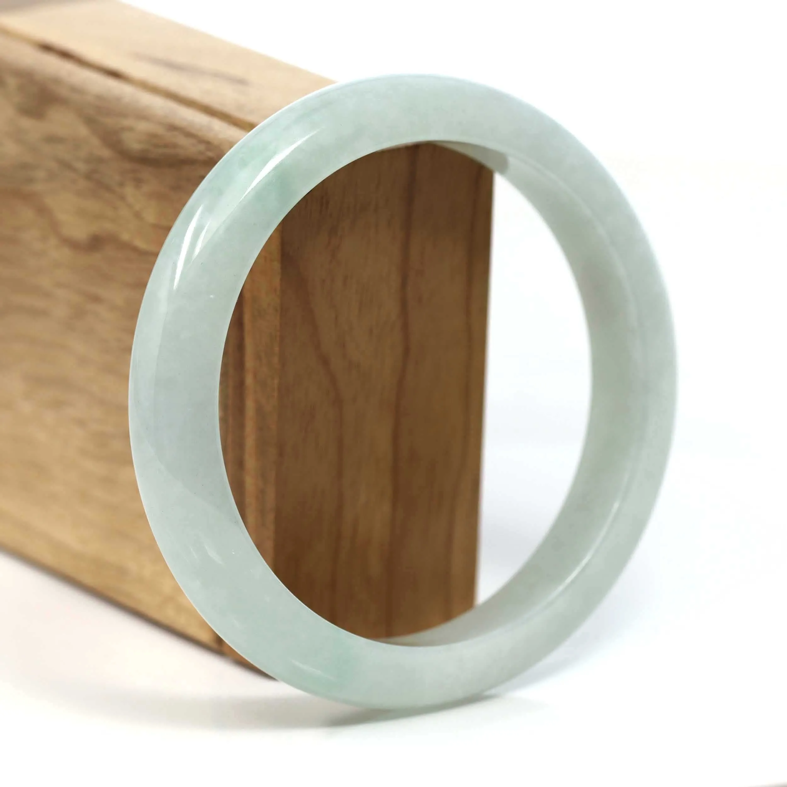 Baikalla™ "Classic Bangle" Genuine Burmese Jadeite Jade Bangle Bracelet (62.28mm) #T196