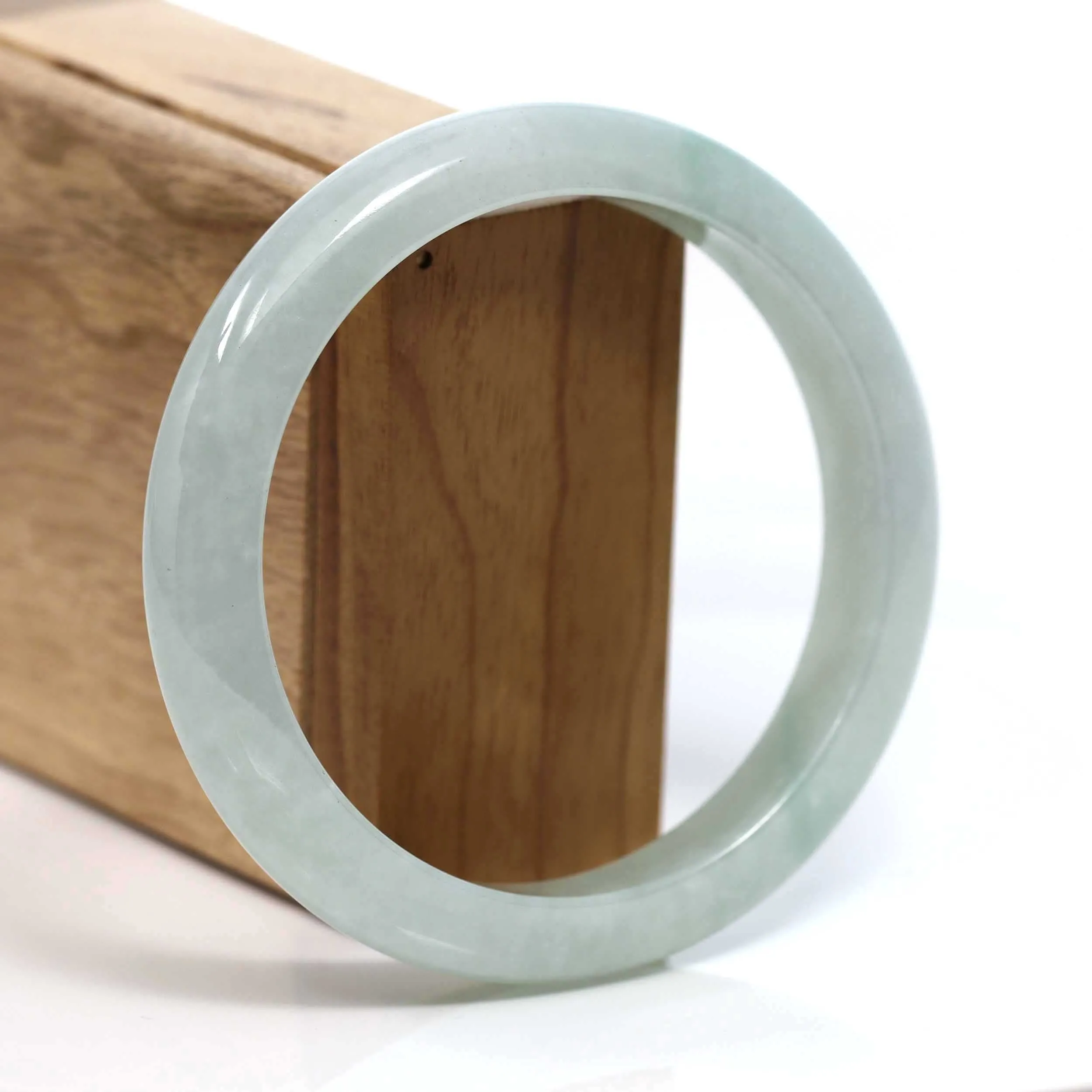 Baikalla™ "Classic Bangle" Genuine Burmese Jadeite Jade Bangle Bracelet (62.28mm) #T196