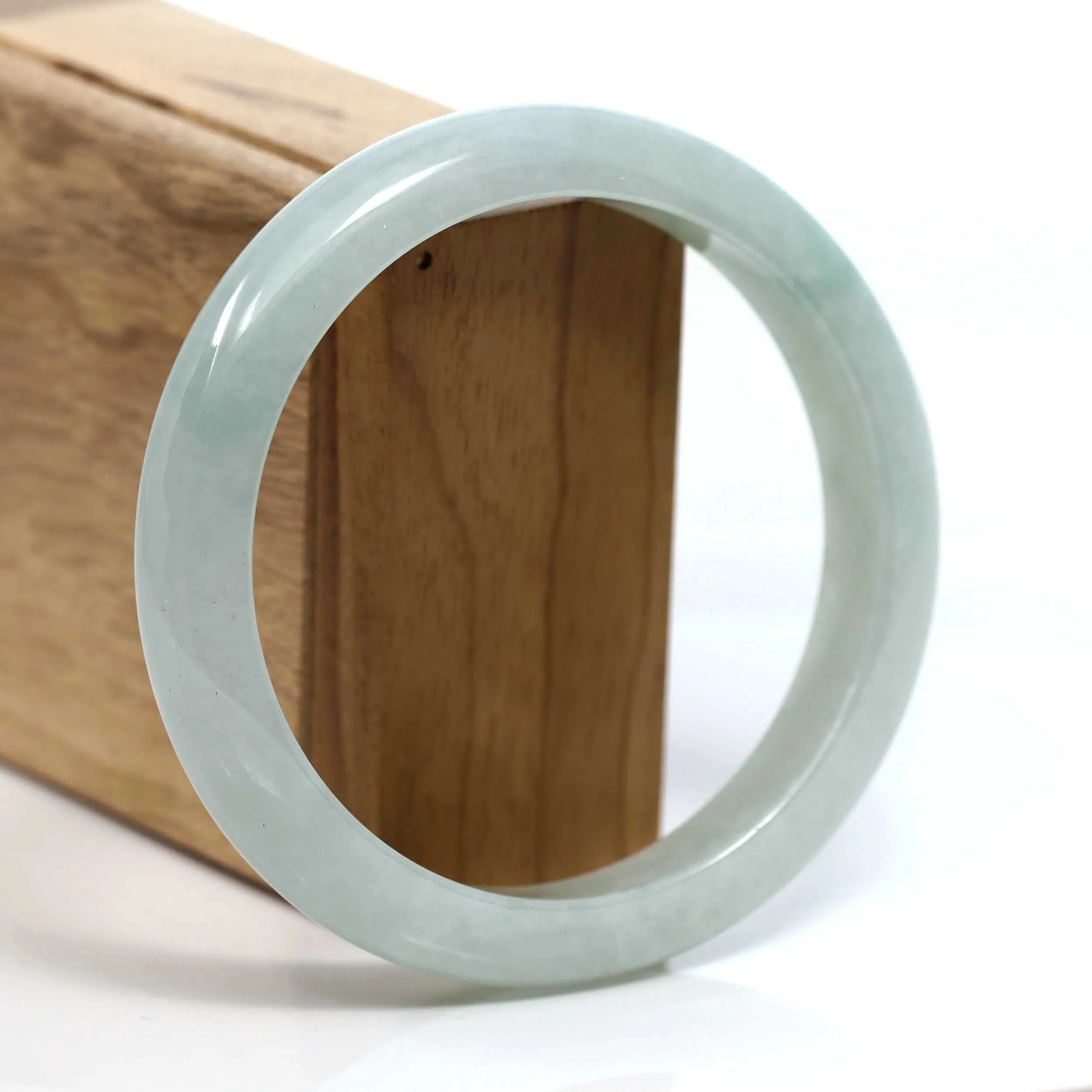 Baikalla™ "Classic Bangle" Genuine Burmese Jadeite Jade Bangle Bracelet (62.28mm) #T196
