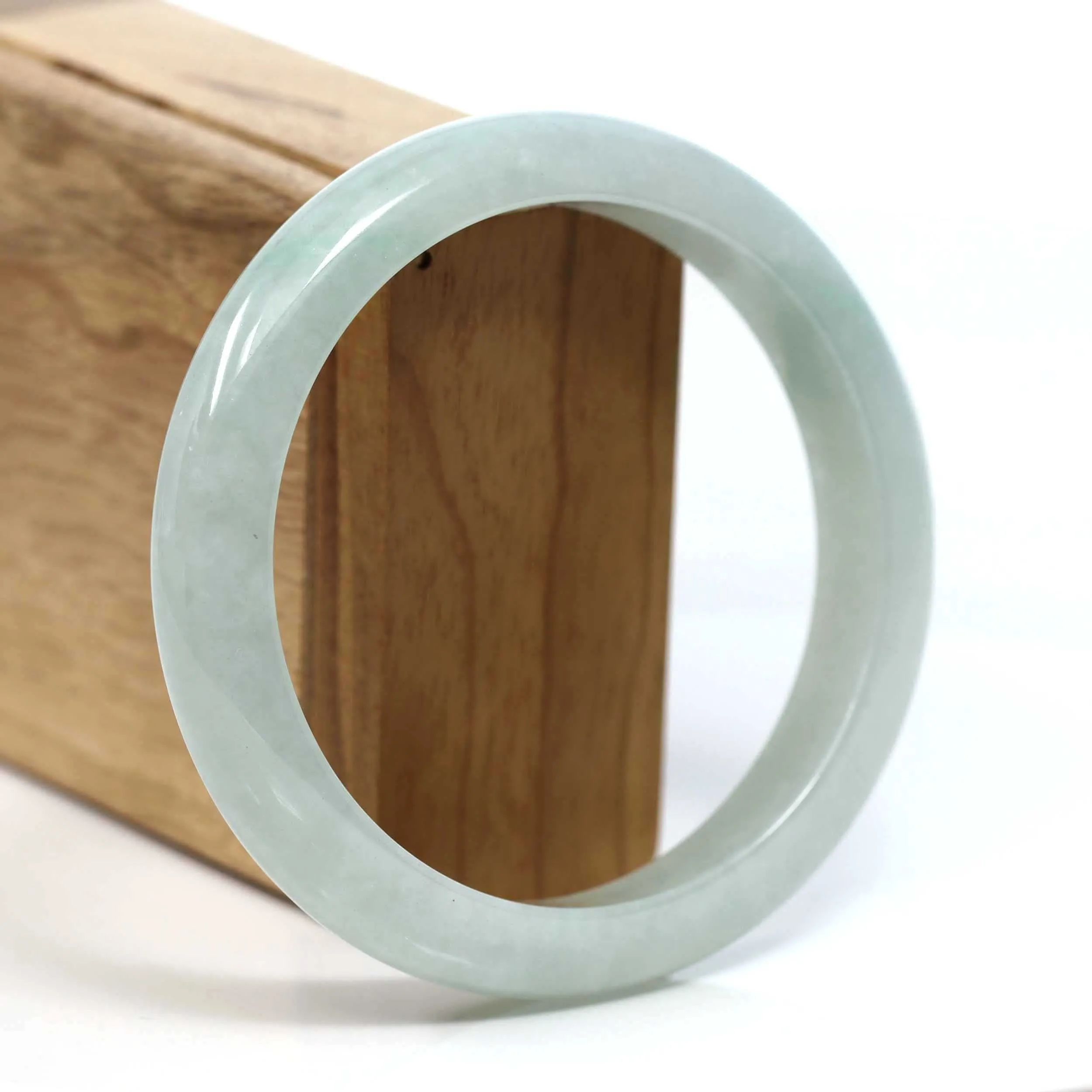 Baikalla™ "Classic Bangle" Genuine Burmese Jadeite Jade Bangle Bracelet (62.28mm) #T196