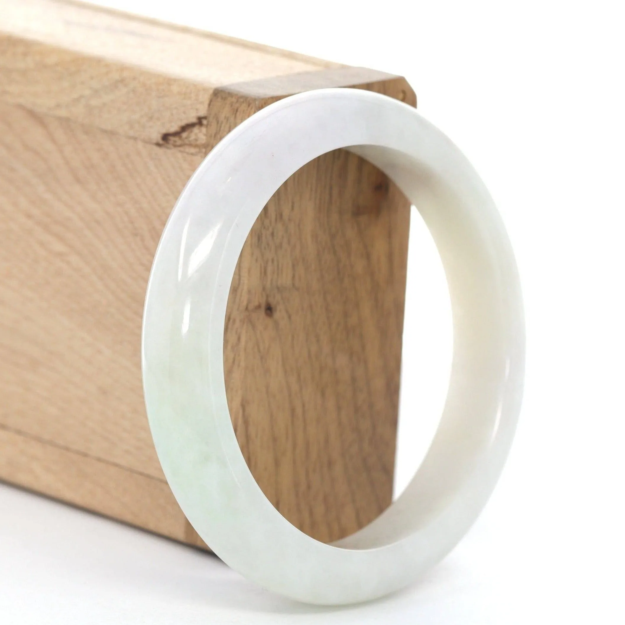 Baikalla "Classic Bangle" Whitish Lavender Natural Jadeite Jade Bangle ( 56.28 mm )#264