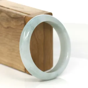 Baikalla "Princess Half Round" Blue-Green Jadeite Jade Bangle Bracelet (56.07 mm) #797