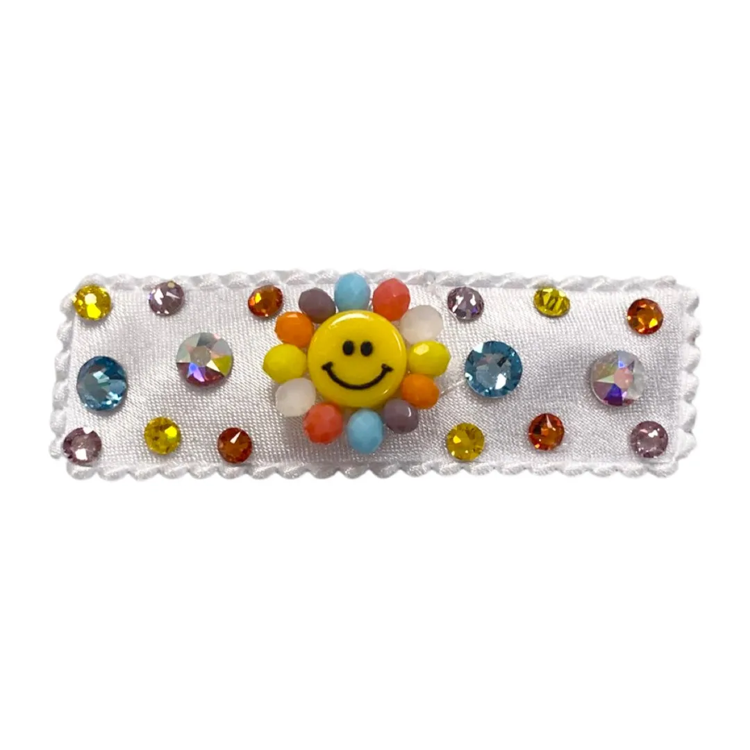 Bari Lynn Daisy w/Swarovski Crystal Snap Clip