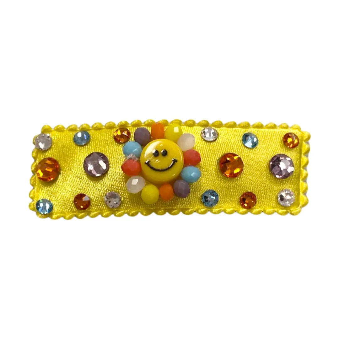Bari Lynn Daisy w/Swarovski Crystal Snap Clip