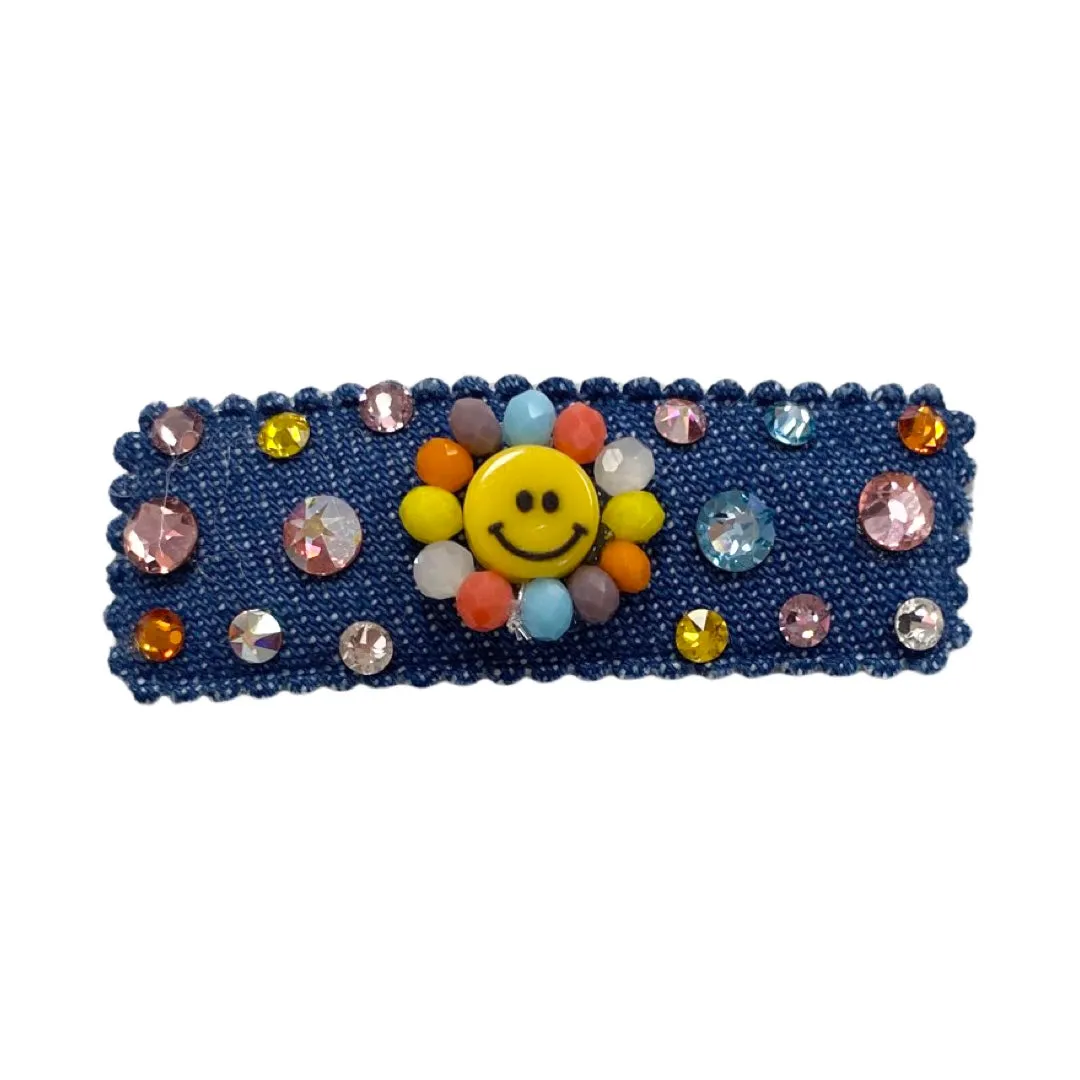 Bari Lynn Daisy w/Swarovski Crystal Snap Clip