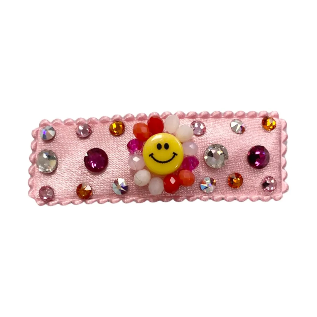 Bari Lynn Daisy w/Swarovski Crystal Snap Clip