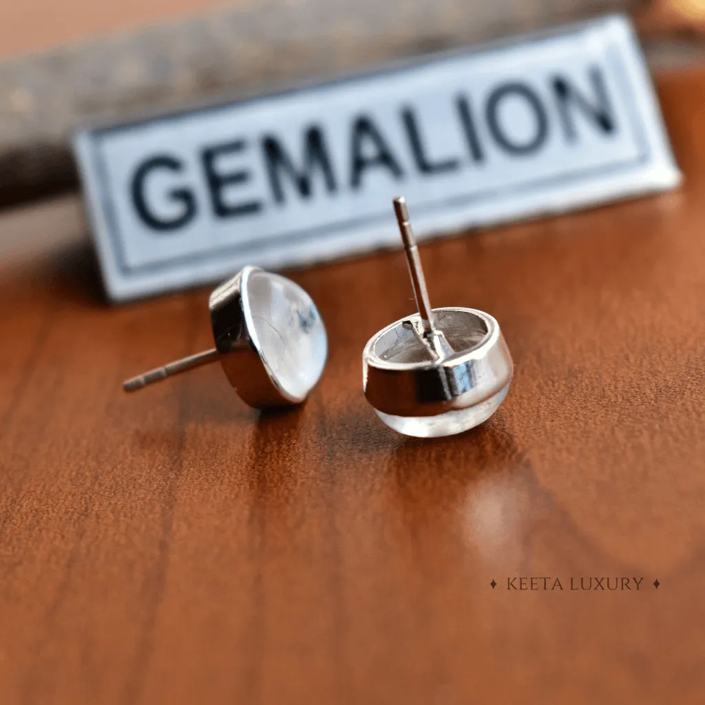 Basic - Moonstone Studs