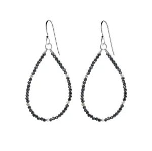 Beaded Gemstone Teardrop Earrings