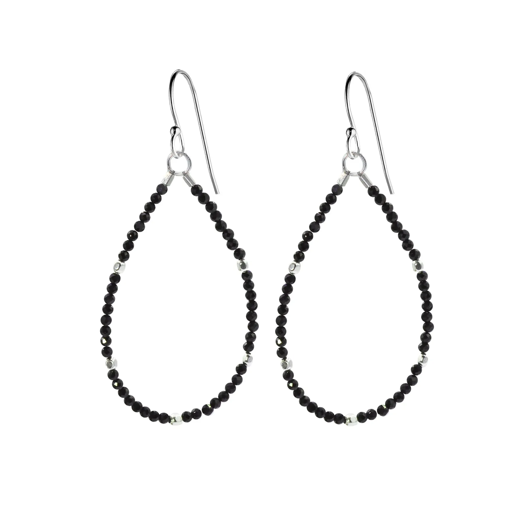 Beaded Gemstone Teardrop Earrings