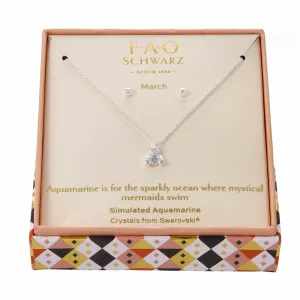 Bear Birthstone Silver - March