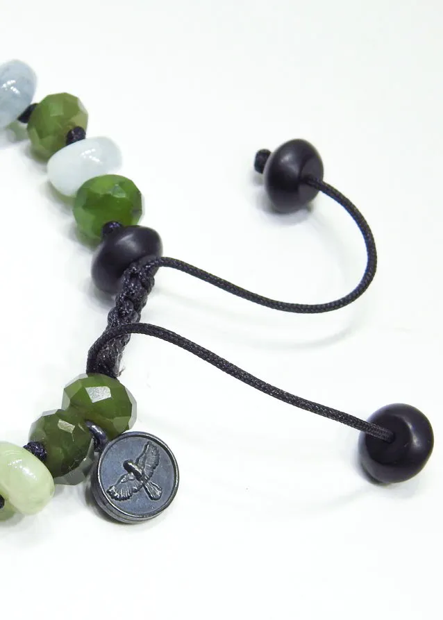 Beryl, Jade British Columbian and Black Onyx Bracelet